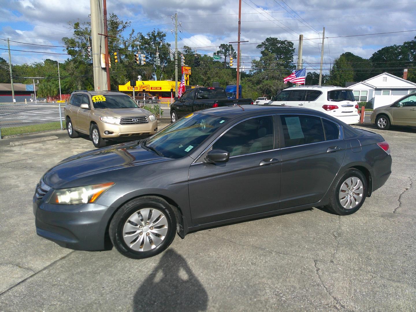 2012 GRAY HONDA ACCORD LX (1HGCP2F39CA) , located at 10405 Abercorn Street, Savannah, GA, 31419, (912) 921-8965, 31.988262, -81.131760 - Photo#1